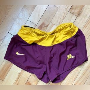 Nike maroon and gold Minnesota Golden Gophers running shorts size small